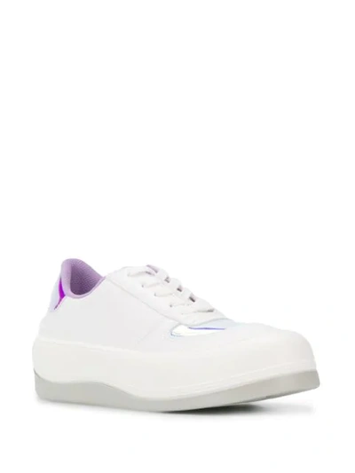 Shop Joshua Sanders Chunky Lace-up Sneakers In White
