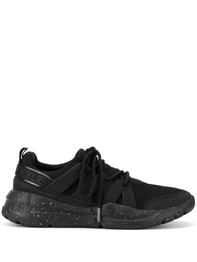 Shop Kendall + Kylie Panelled Speckled Sole Sneakers In Black