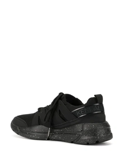 Shop Kendall + Kylie Panelled Speckled Sole Sneakers In Black