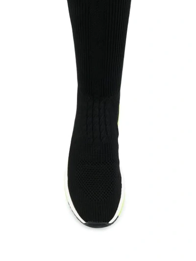 Shop Ash Kool Sock Sneaker Boots In Black