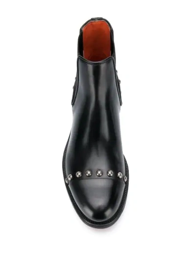 Shop Santoni Stud Embellished Chelsea Boots In Black