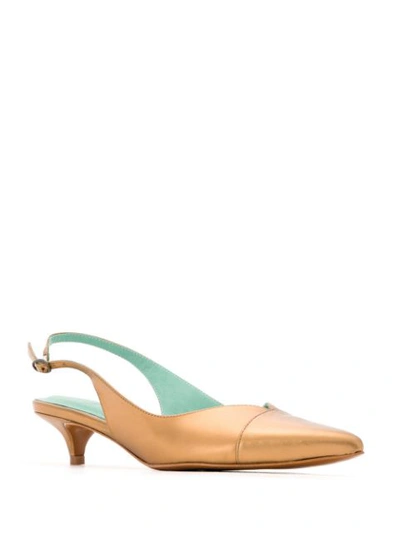 Shop Blue Bird Shoes Slingback Disco Couro Metalizado - Gold