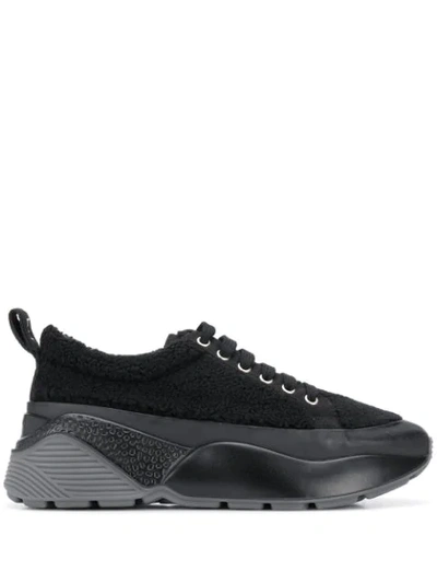 Shop Stella Mccartney Curled Low-top Sneakers In Black