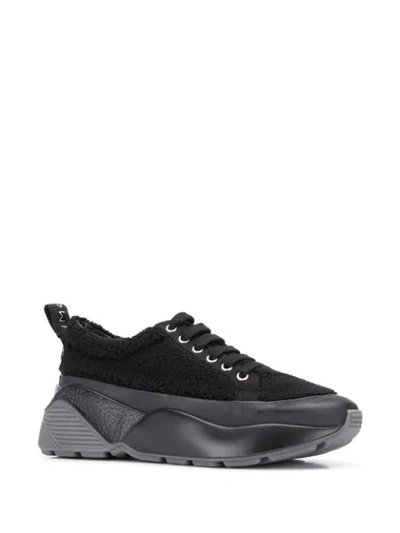 Shop Stella Mccartney Curled Low-top Sneakers In Black