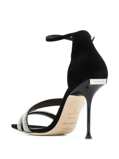 Shop Sergio Rossi Embellished High Heel Sandals In Black