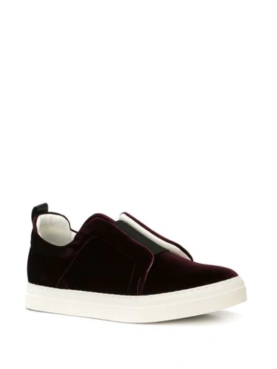Shop Pierre Hardy Elasticated Strap Slider Sneakers In Red