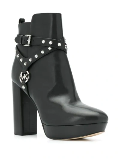 Shop Michael Michael Kors Stud-detail Ankle Boots In Black