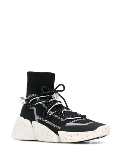 Shop Kenzo K-sock High-top Sneakers In Black