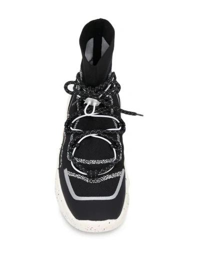 Shop Kenzo K-sock High-top Sneakers In Black