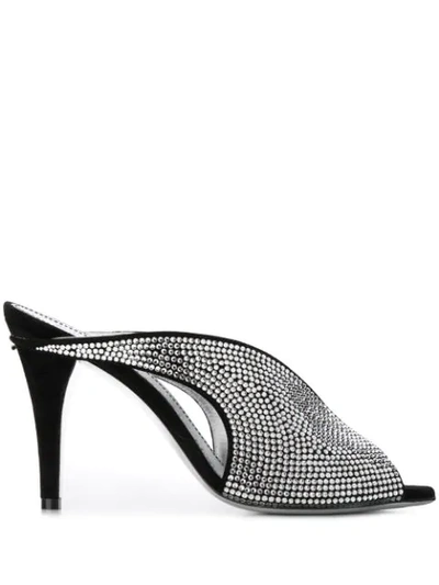 Shop Givenchy Embellished High Heel Sandals In Black