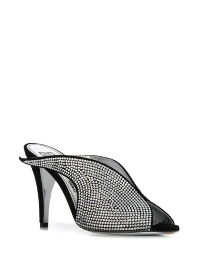 Shop Givenchy Embellished High Heel Sandals In Black