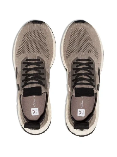Shop Rick Owens Veja X Veja Logo Patch Low-top Sneakers In Dark Dust