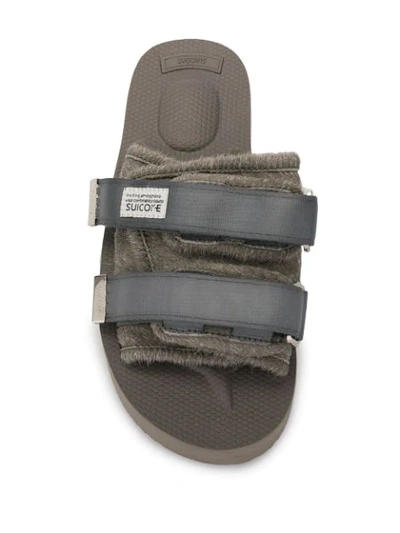 Shop Suicoke Moto Vhl Molded Sandals In Grey