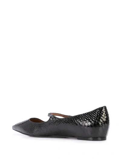 Shop Tabitha Simmons Hermione Embossed Ballerina Shoes In Black