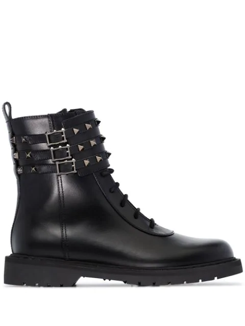 valentino garavani leather ankle boots