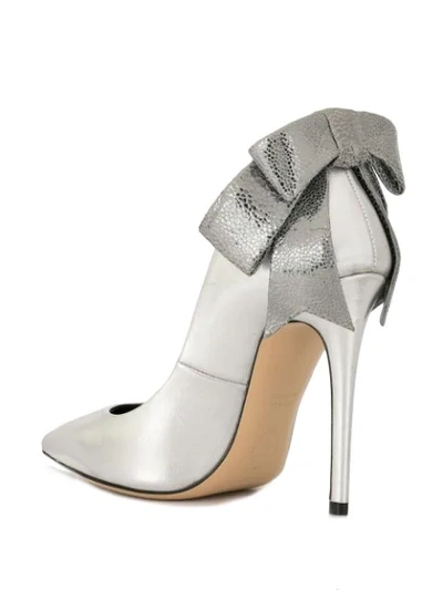 Shop Aleksander Siradekian Gherda Bow Pumps In Silver