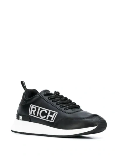Shop John Richmond Side Logo Sneakers In Black