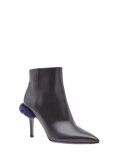 Shop Fendi Furryous Ankle Boots In F112e-black+widzard