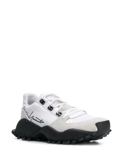 Shop Y-3 Lace-up Low-top Sneakers In White