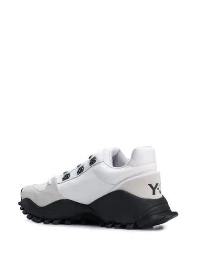Shop Y-3 Lace-up Low-top Sneakers In White