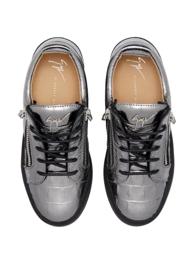 Shop Giuseppe Zanotti Gail Low-top Sneakers In Silver