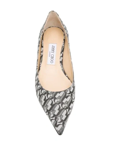 Shop Jimmy Choo Love Ballerina Flats In Black