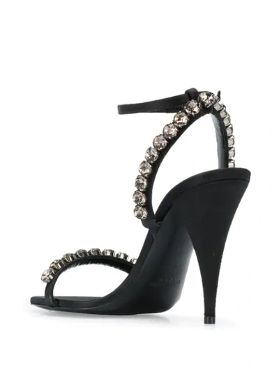 Shop Saint Laurent Kiki 100 Sandals In Black