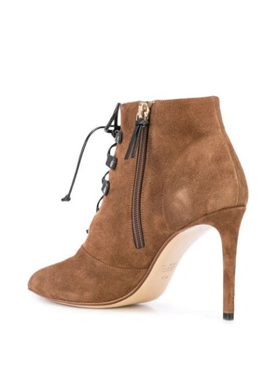 Shop Francesco Russo Stiletto Ankle Boots In Brown