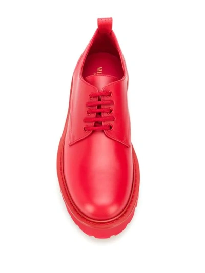 Shop Valentino Chunky Lace-up Shoes In Red