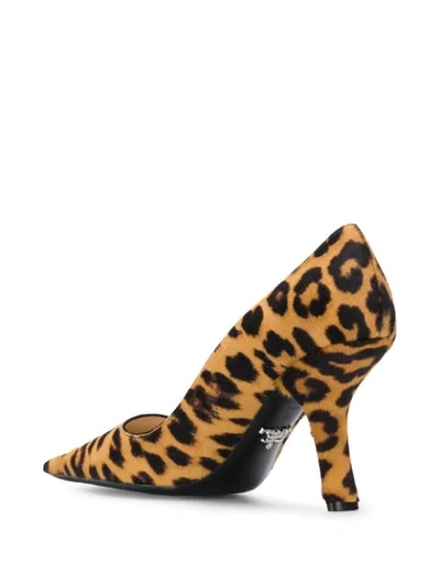 Shop Prada Leopard Print Pumps In F0151 Miele