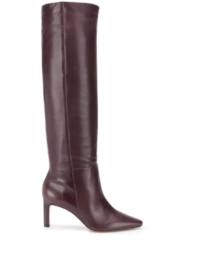 Shop Zimmermann 70mm Pointed Knee Length Boots In Purple
