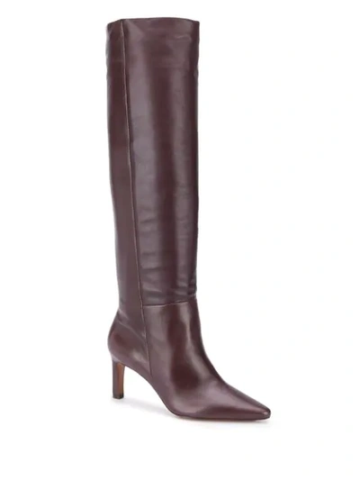 Shop Zimmermann 70mm Pointed Knee Length Boots In Purple