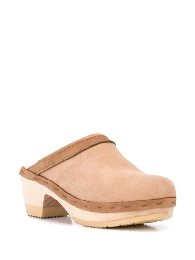 Shop No.6 Dakota Shearling-lined Mules In Brown