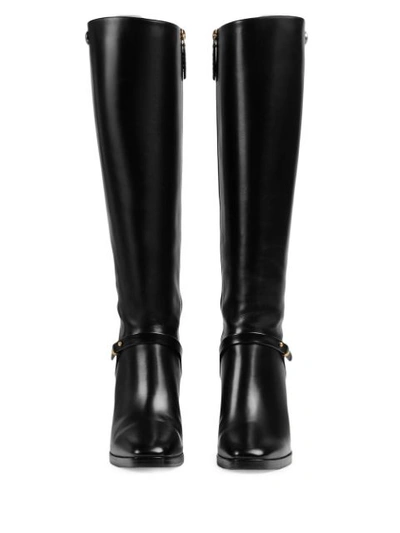 Shop Gucci Stiefel Mit Blockabsatz In Black