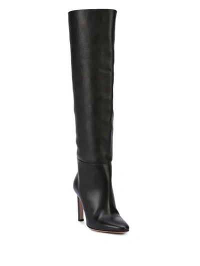 Shop Oscar De La Renta Margot Knee-high Boots In Black