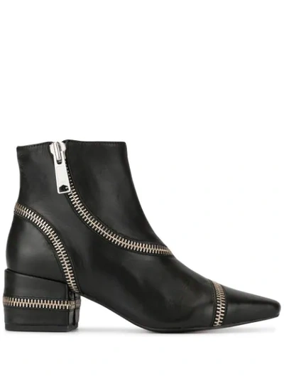 Shop Senso Narissa Zipper Boots In Black