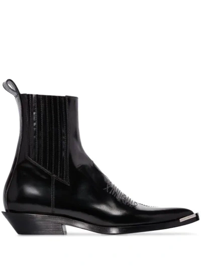 Shop Paco Rabanne Santiag Cowboy Boots In Black
