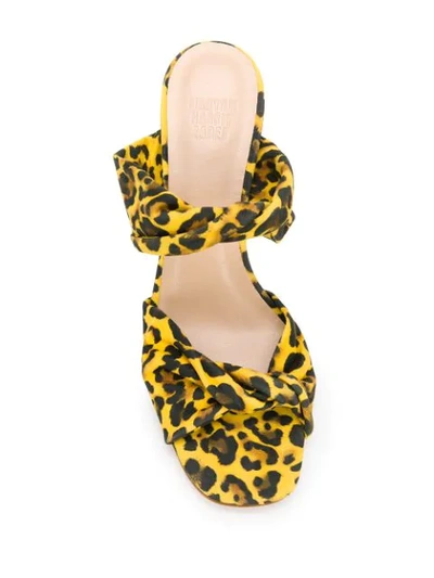 Shop Maryam Nassir Zadeh Carine Leopard-print Wedge Sandals In Yellow