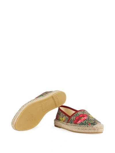 Shop Gucci Gg Flora Pattern Espadrille In Neutrals