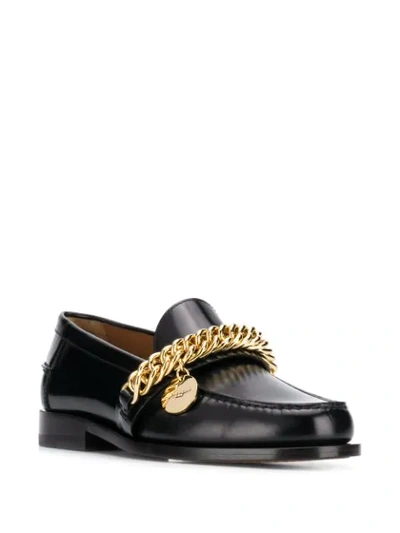 Shop Givenchy Chain Embellished Loafers In Black