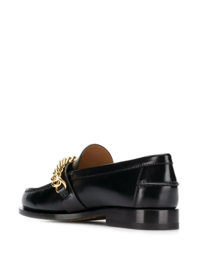 Shop Givenchy Chain Embellished Loafers In Black