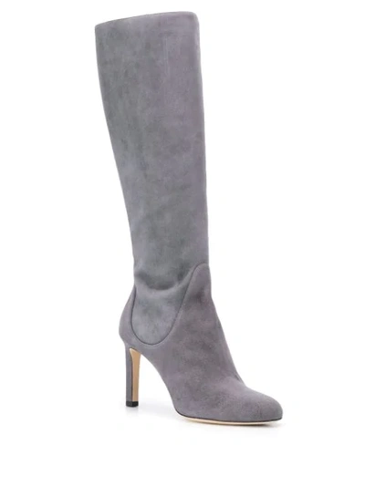 Shop Jimmy Choo Tempe 85 Boots In Grey