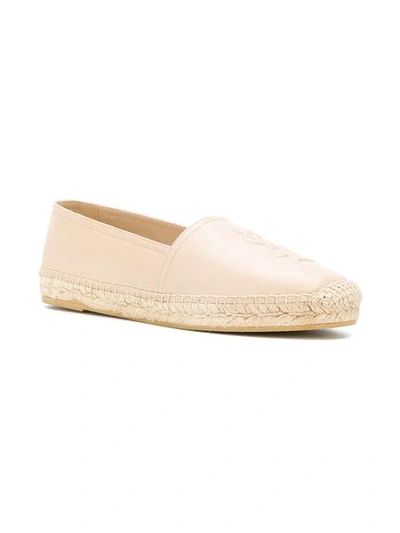 Shop Saint Laurent Monogram Espadrilles In Neutrals