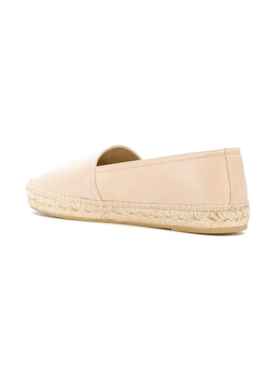 Shop Saint Laurent Monogram Espadrilles In Neutrals