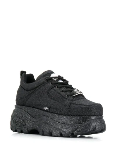Shop Buffalo Platform Sneakers In Black ,metallic