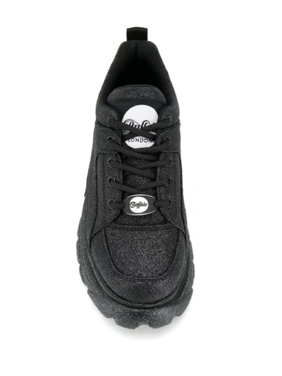 Shop Buffalo Platform Sneakers In Black ,metallic