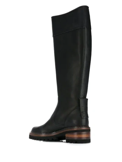 Shop See By Chloé Side-zip Knee-high Boots In Black