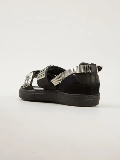 Shop Toga Embellished Sandals In Black