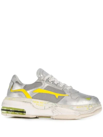 Shop Premiata Draked Chunky Sneakers In Silver