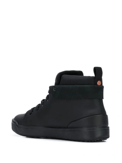 Shop Lacoste Logo High-top Sneakers In Black
